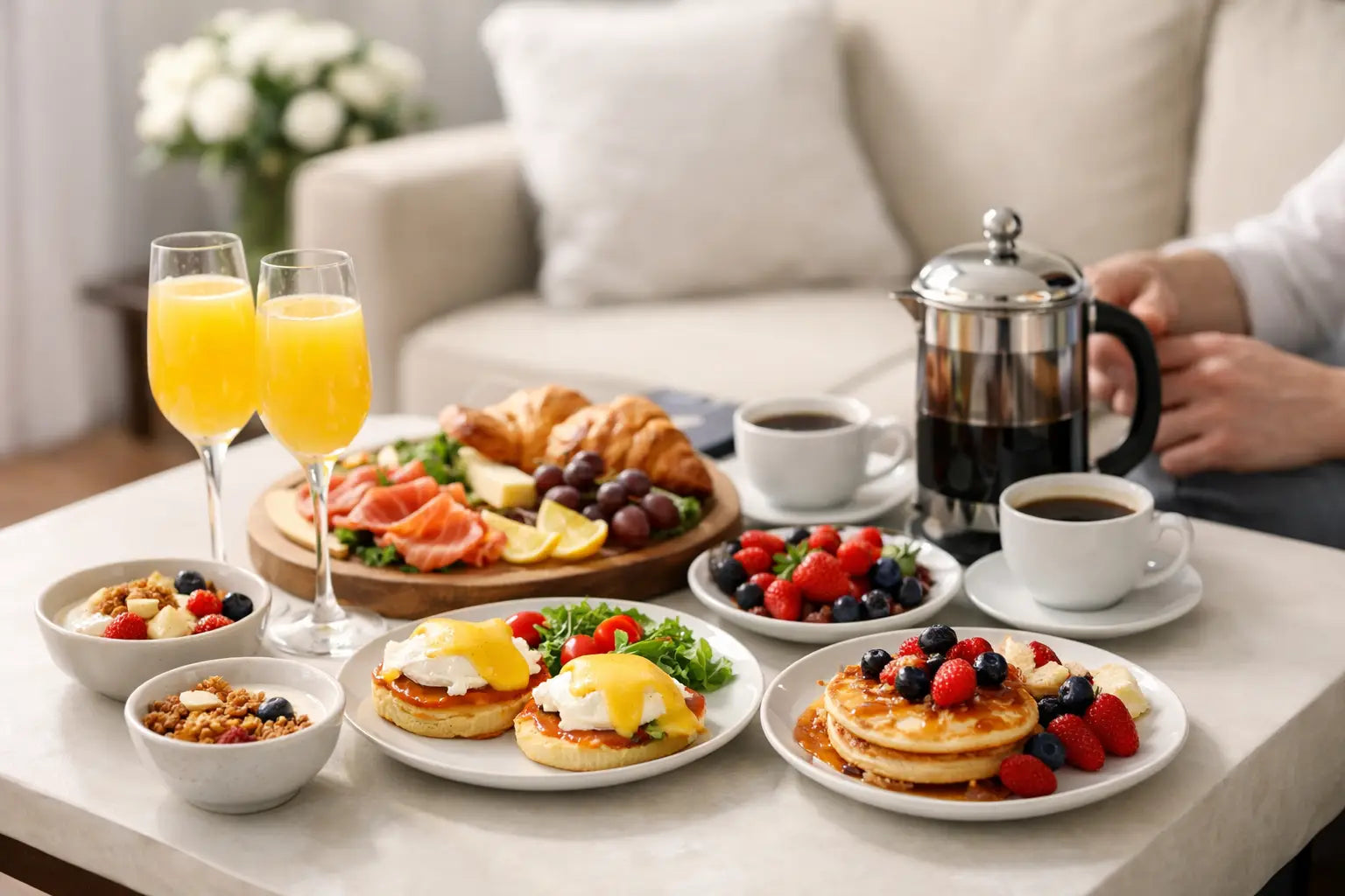 Brunch duo à domicile, chic et sans effort