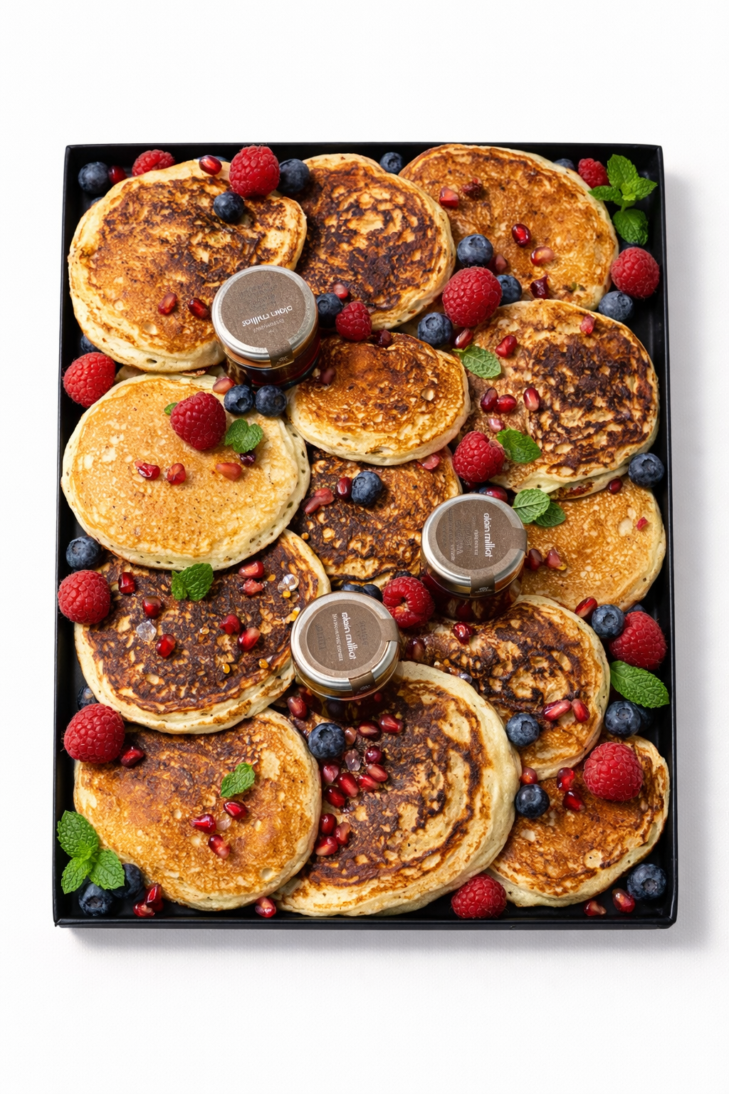 Plateau de pancakes, fruits & confitures Alain Milliat